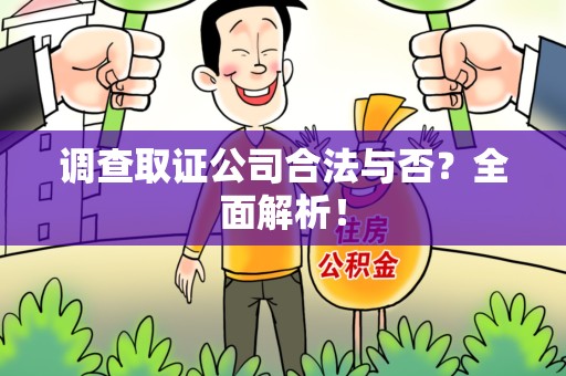 南京调查取证公司合法与否？全面解析！