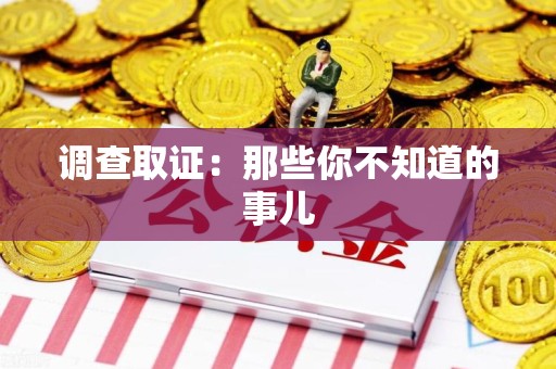 南京调查取证：那些你不知道的事儿