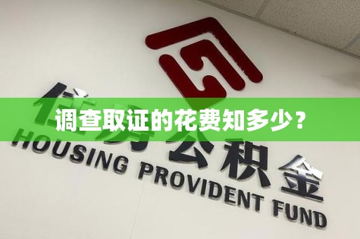 南京调查取证的花费知多少？
