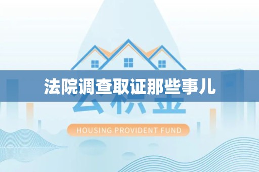 南京法院调查取证那些事儿